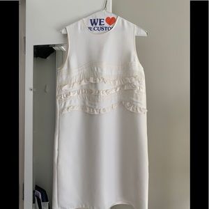 Victoria Beckham ruffled mini shift dress